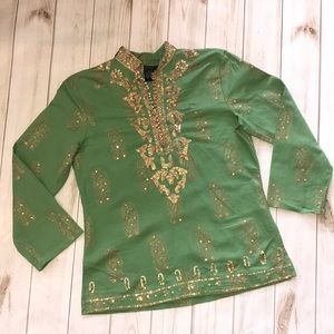 Carole Little Sequins Paisley Tunic